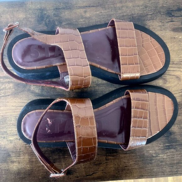 Staud Nicky Croc Sandals Size 41/10 - Picture 5 of 6